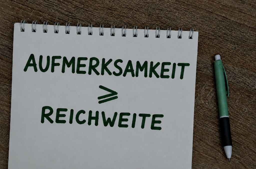 Aufmerksamkeit >= Reichweite