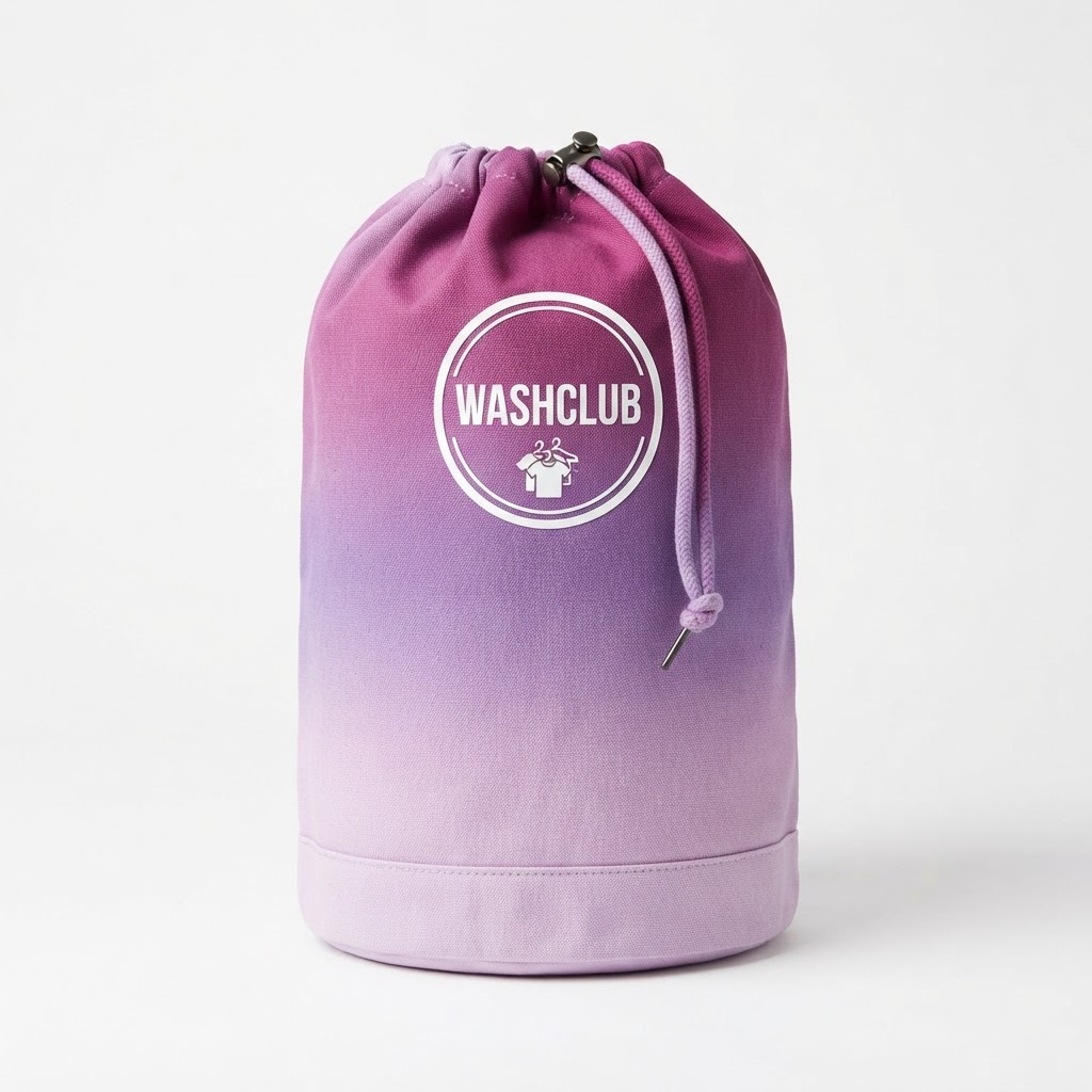 WashClub branded laundry bag — mobile laundry pickup and delivery service Auckland