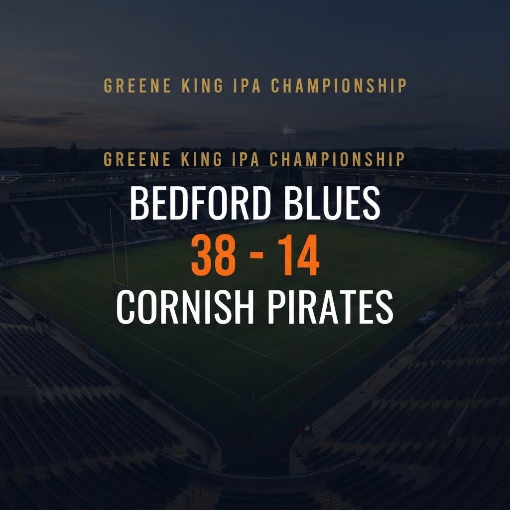 Bedford Blues 38-14 Cornish Pirates