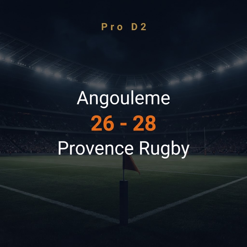 Angouleme 26-28 Provence Rugby