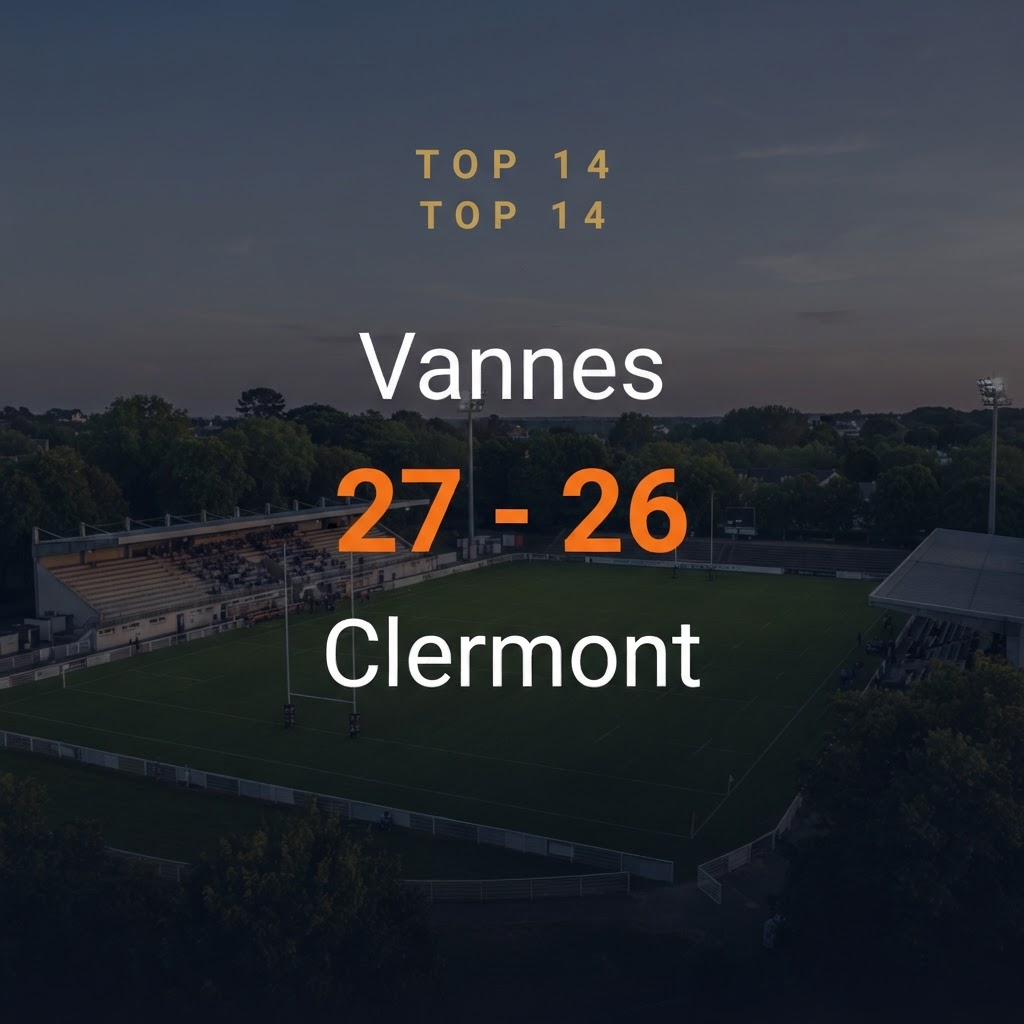 Vannes 27-26 Clermont