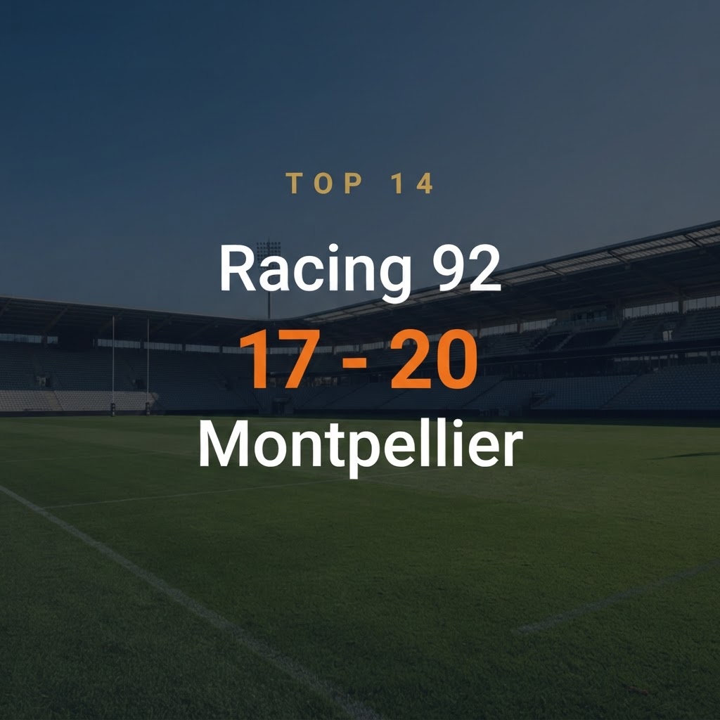 Racing 92 17-20 Montpellier