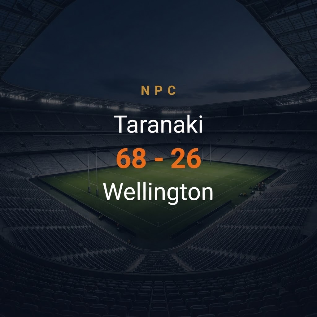 Taranaki 68-26 Wellington