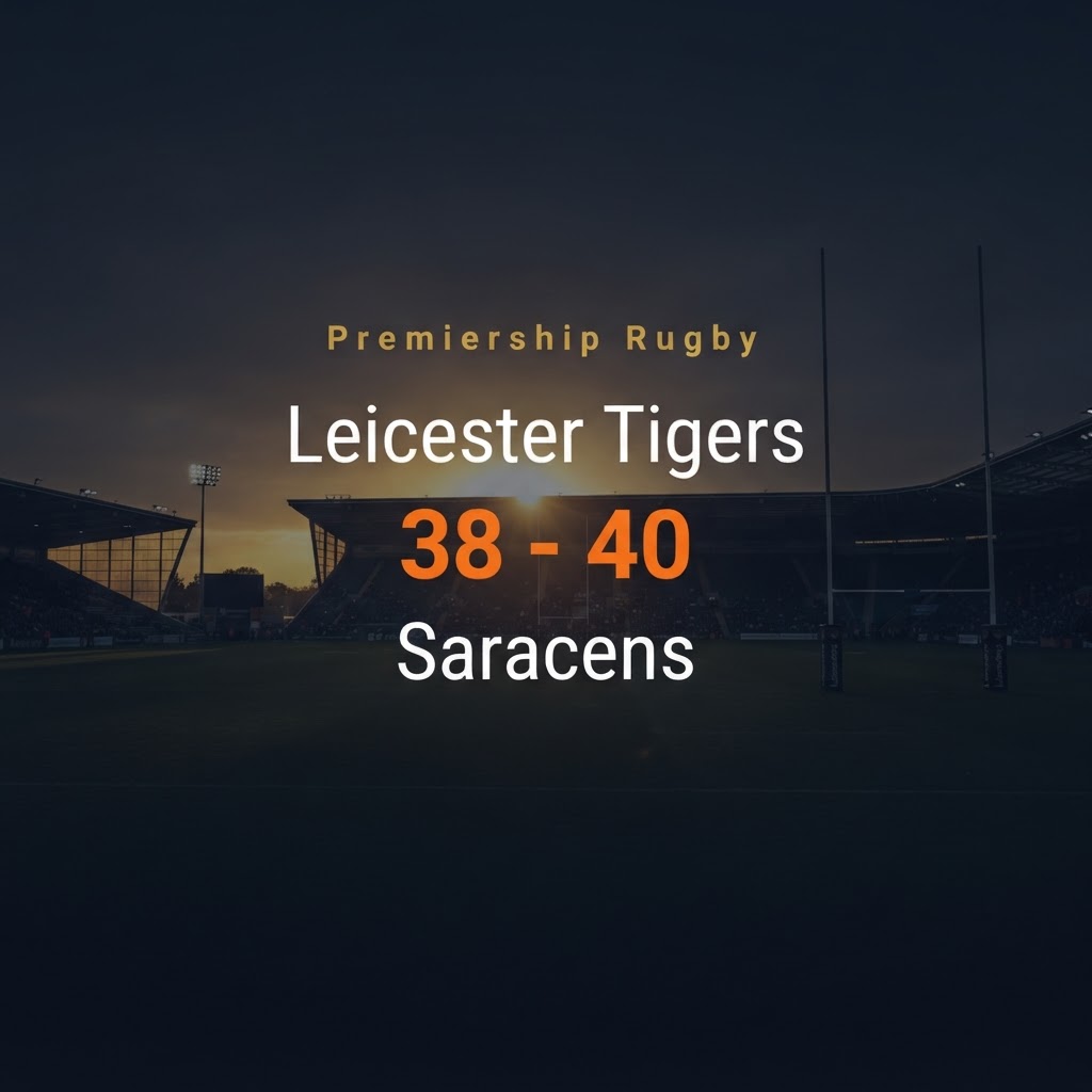 Leicester Tigers 38-40 Saracens