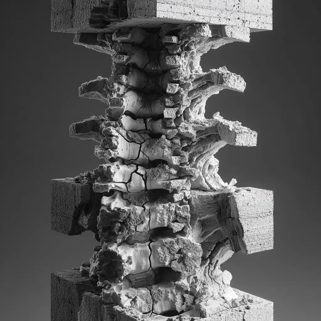 The Problem — crumbling concrete spine