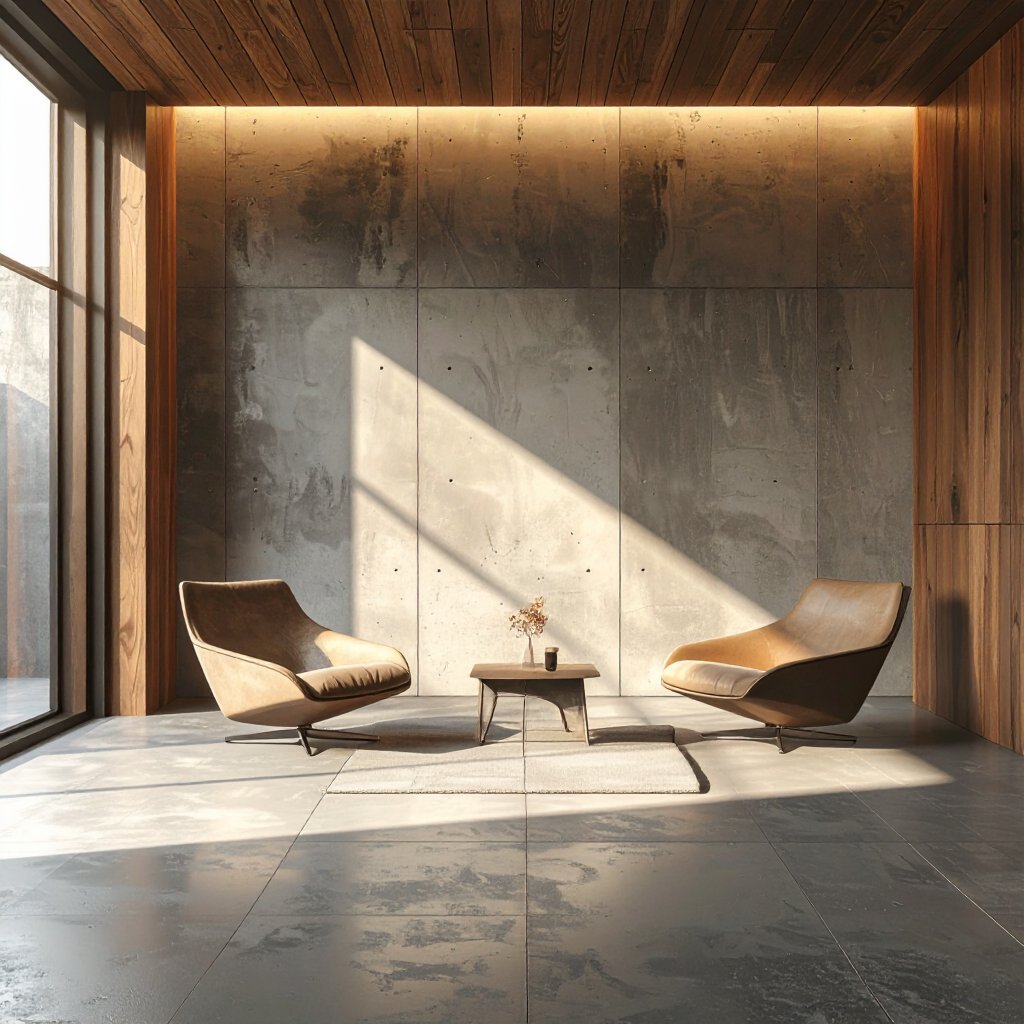 Clinical consultation space with leather chairs