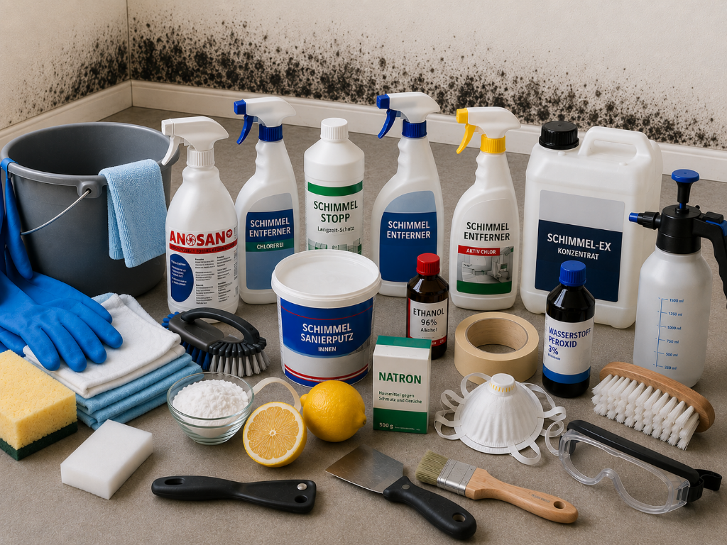 Schimmel entfernen – professionelle Mittel und Werkzeuge zur Schimmelbeseitigung an Wänden Schimmel entfernen – professionelle Mittel und Werkzeuge zur Schimmelbeseitigung an Wänden