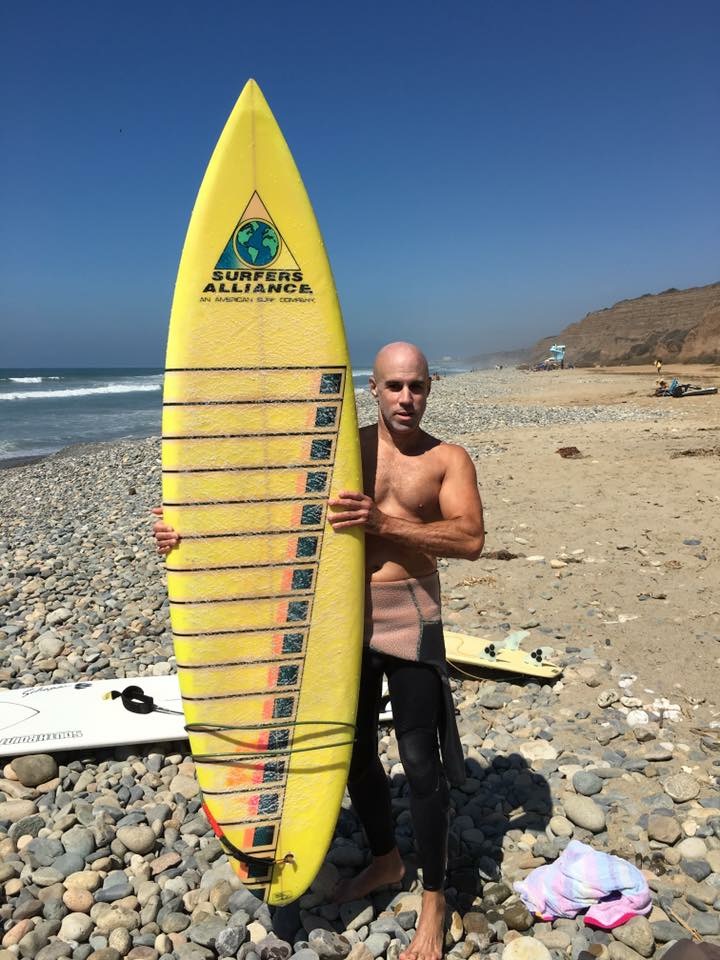 Ed riding a wave