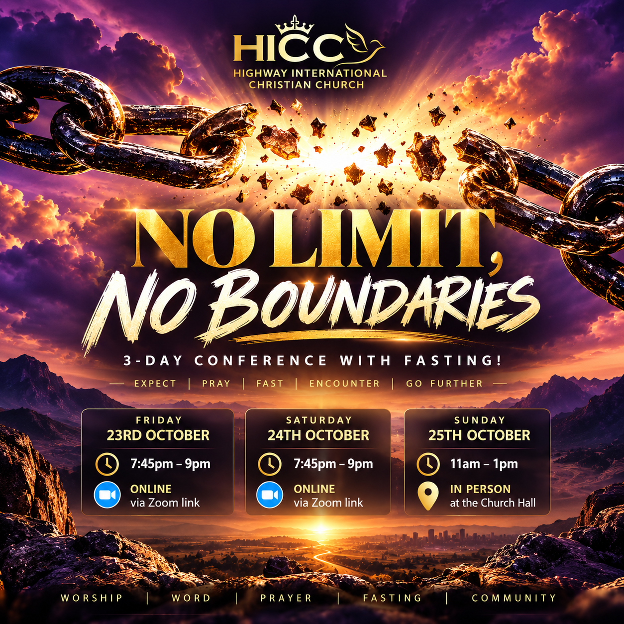 No Limit, No Boundaries — 3-Day Conference