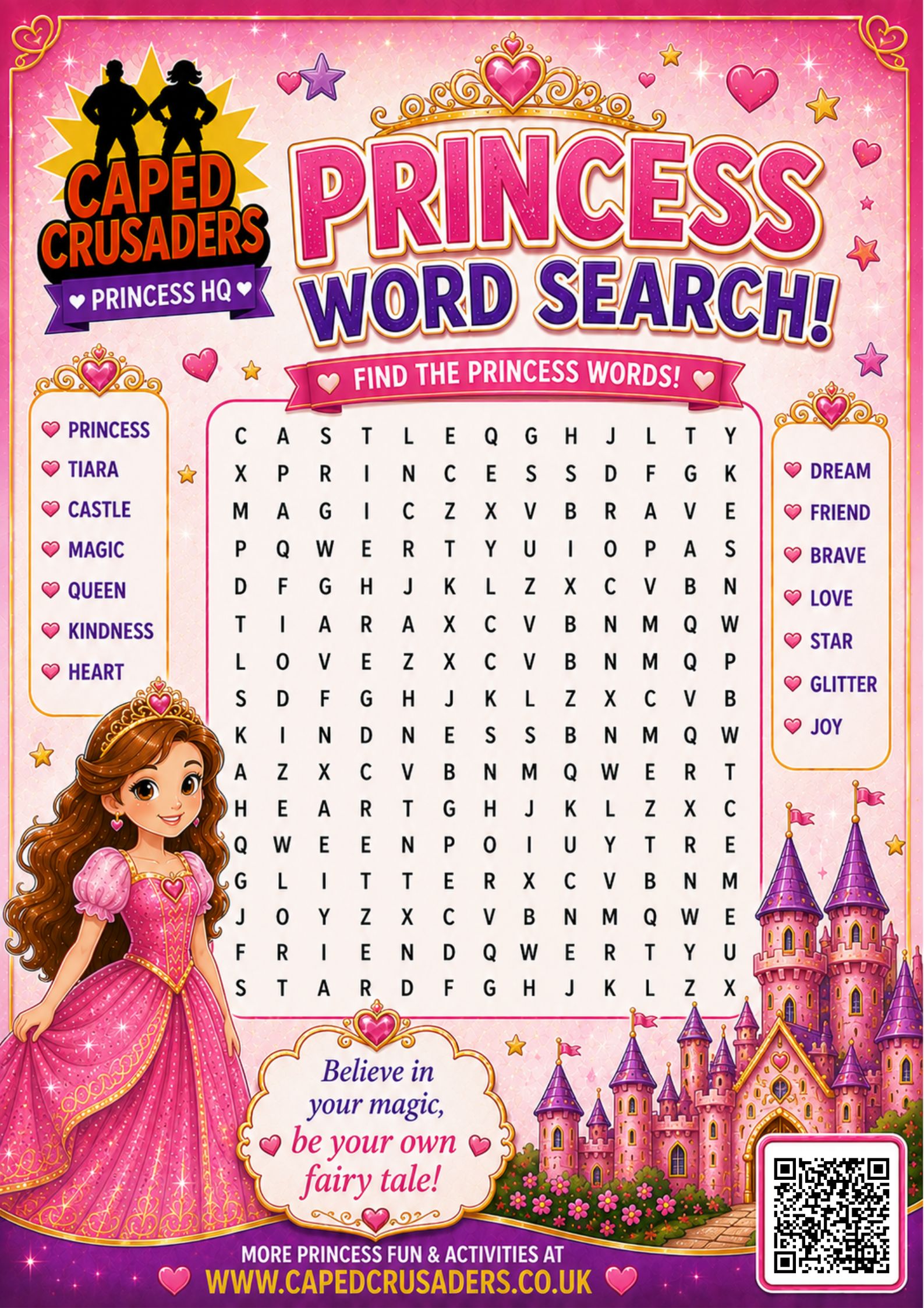 Princess Word Search