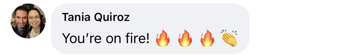 “You're on fire!”