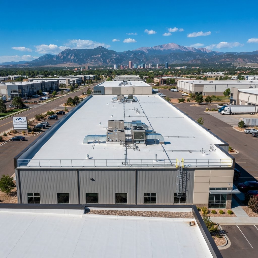 Flat-roof commercial project in Colorado Springs.