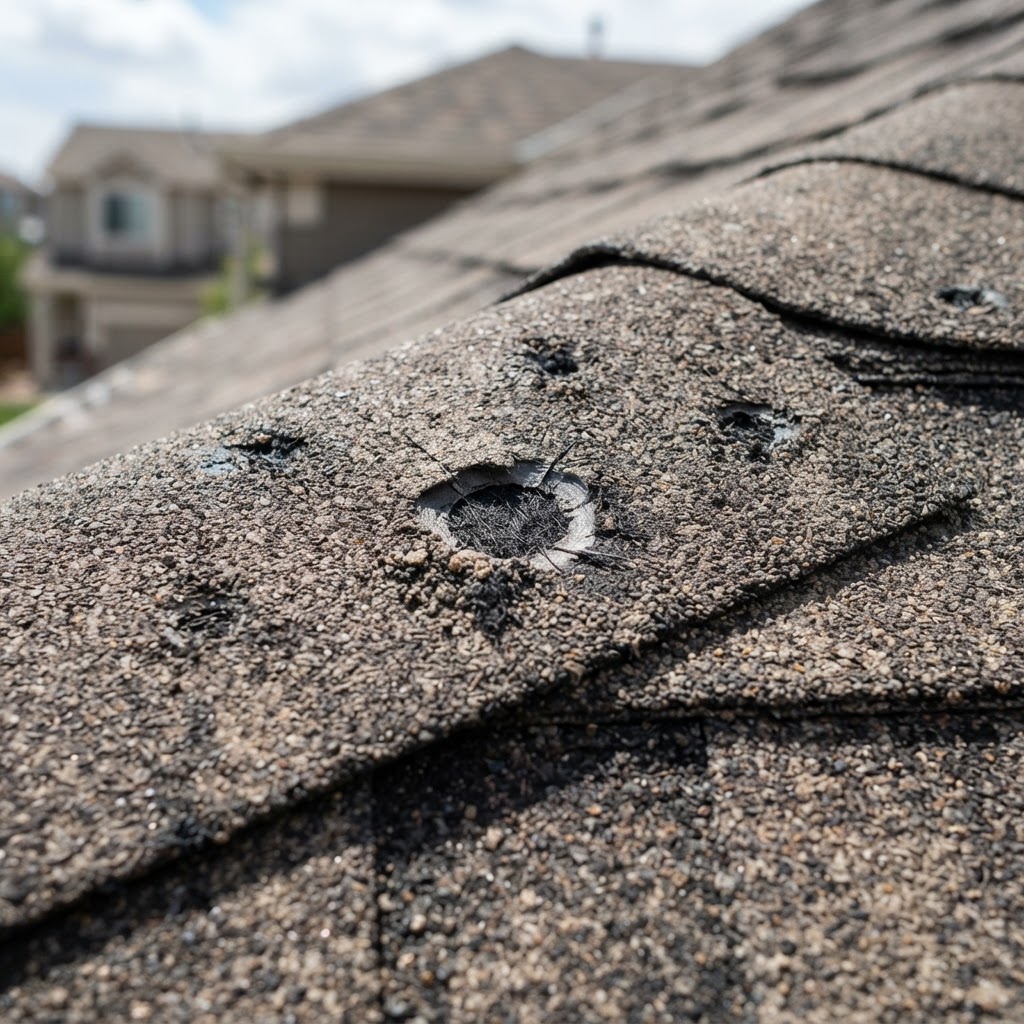 Documented hail damage supporting a Colorado homeowners insurance claim