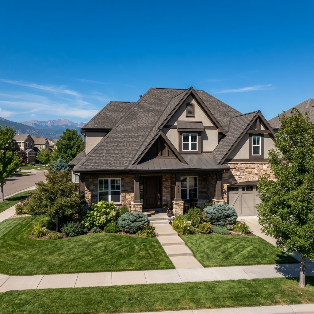 Roof replacement on a Highlands Ranch, Colorado home meeting HOA requirements.