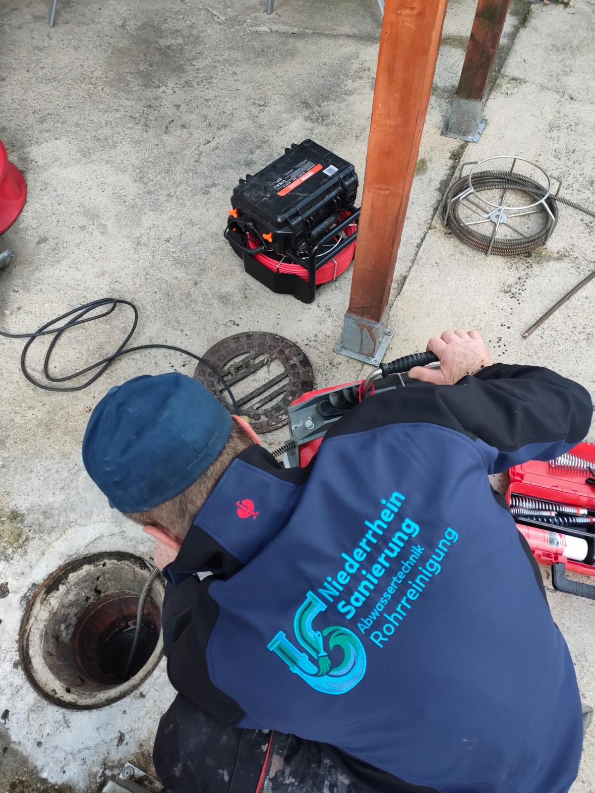 Rohrreinigung im Einsatz