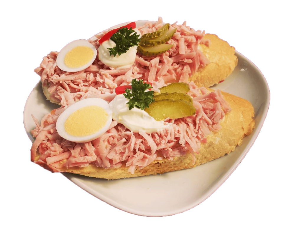 Chlebíček sypaný šunkou