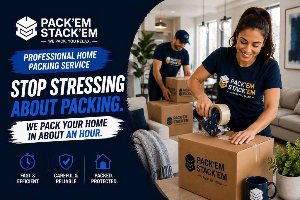 PackEmStackEm professional crew packing a home