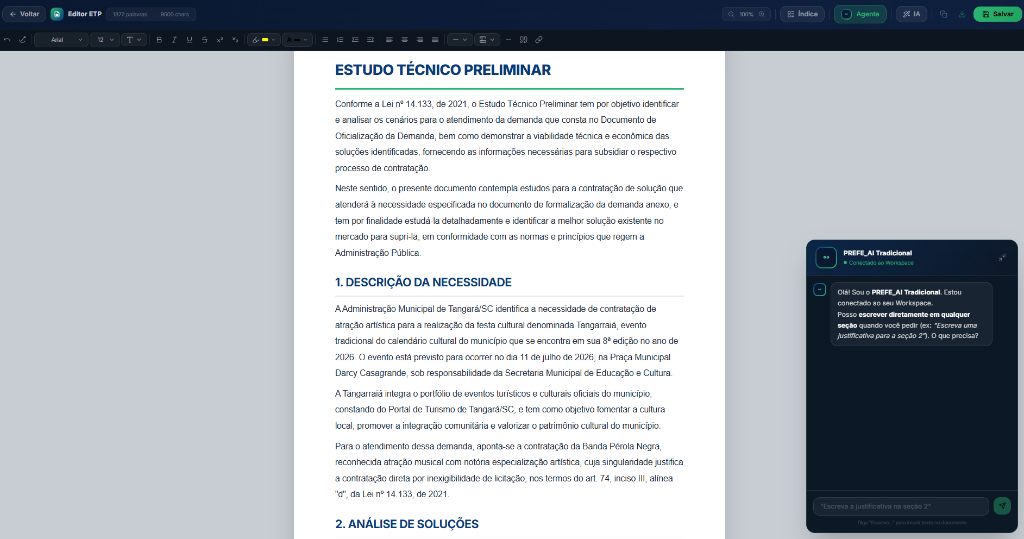 Editor com IA Embutida