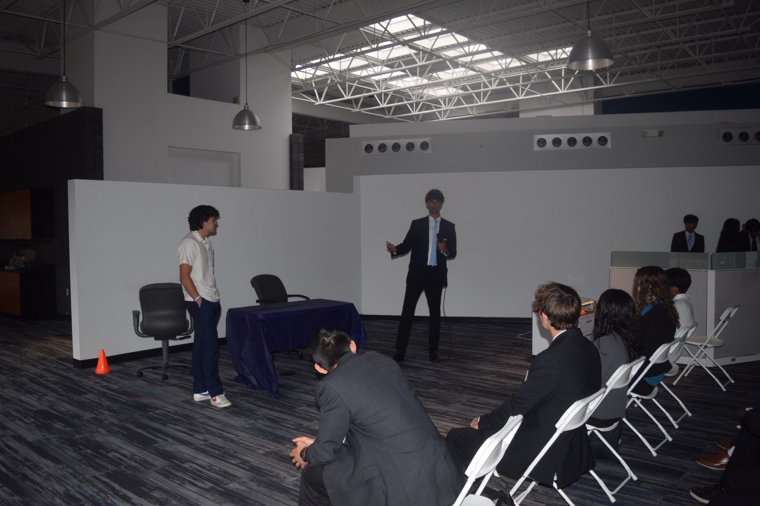 A speaker addressing attendees at Startup Spotlight