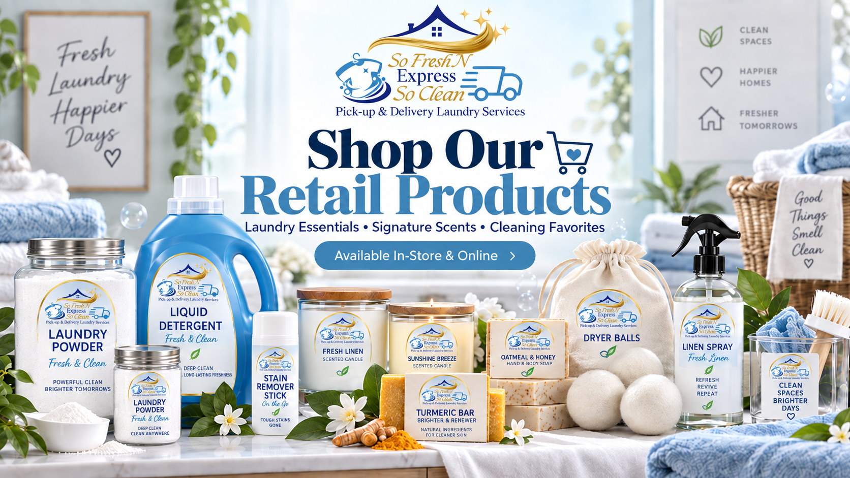 Shop Our Retail Products — Laundry Essentials, Signature Scents, Cleaning Favorites