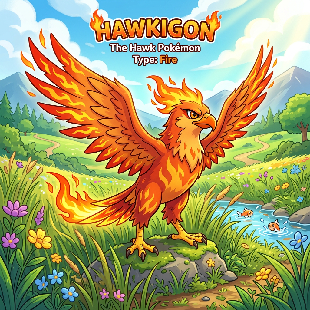 Hawkigon the hawk pokemon 