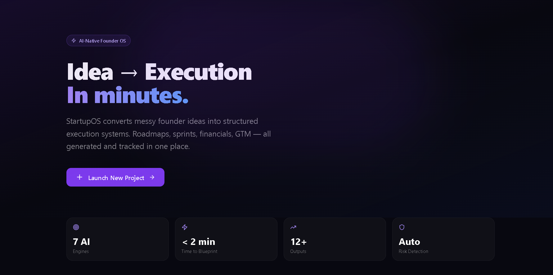 StartupOS template preview
