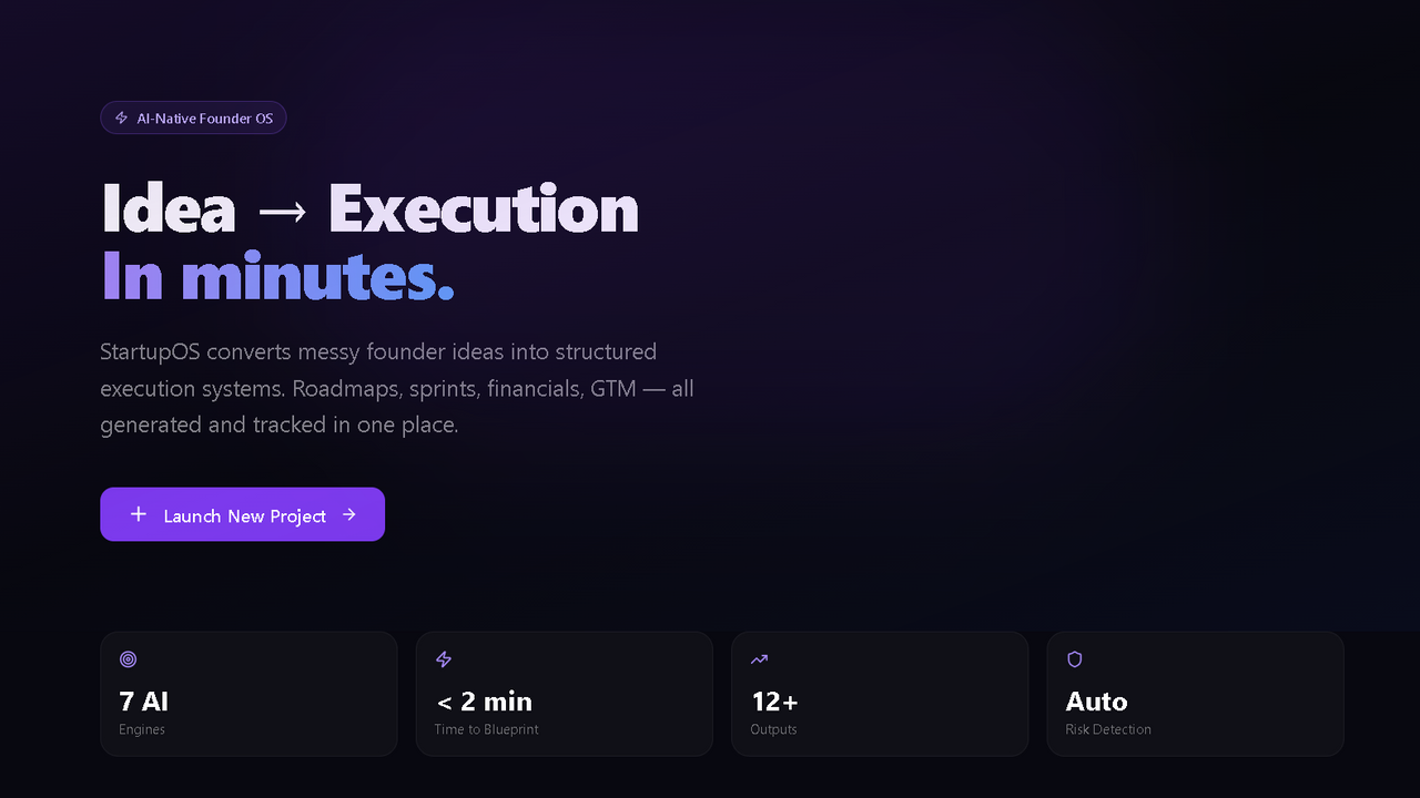 StartupOS template preview