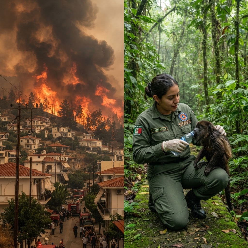 Crise Climática Global: Incêndios na Grécia e Calor Extremo no México Mobilizam Autoridades