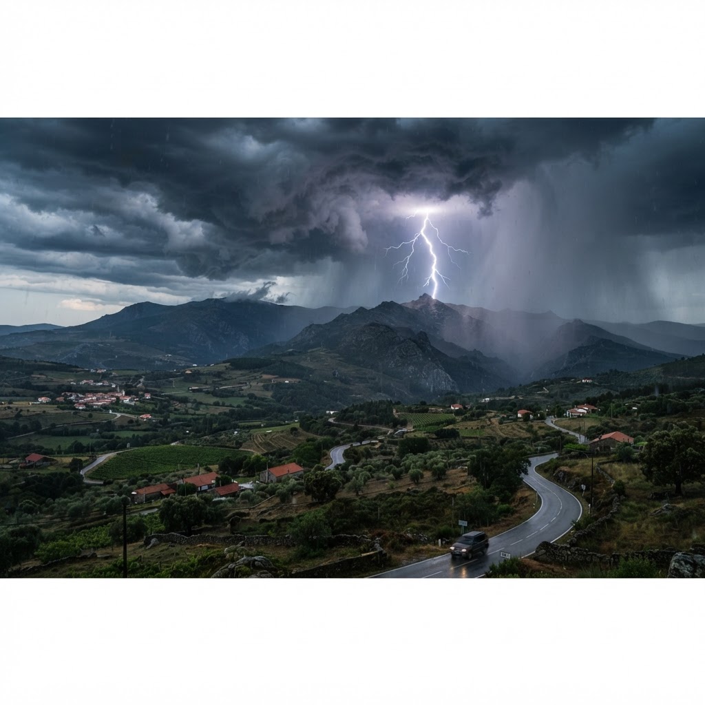 Depressão atlântica invulgar traz chuva e instabilidade a Portugal este início de semana