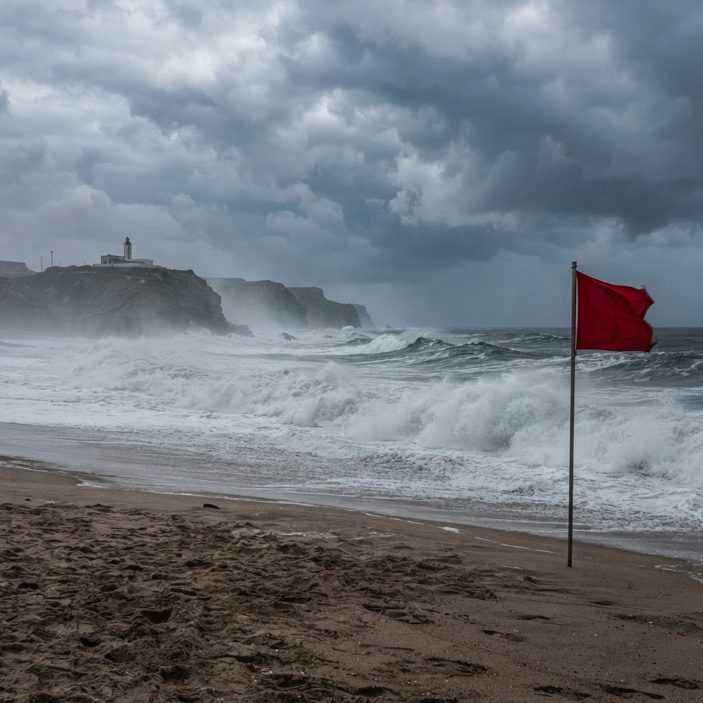 Agitação marítima e avisos meteorológicos interditam banhos na maioria das praias portuguesas