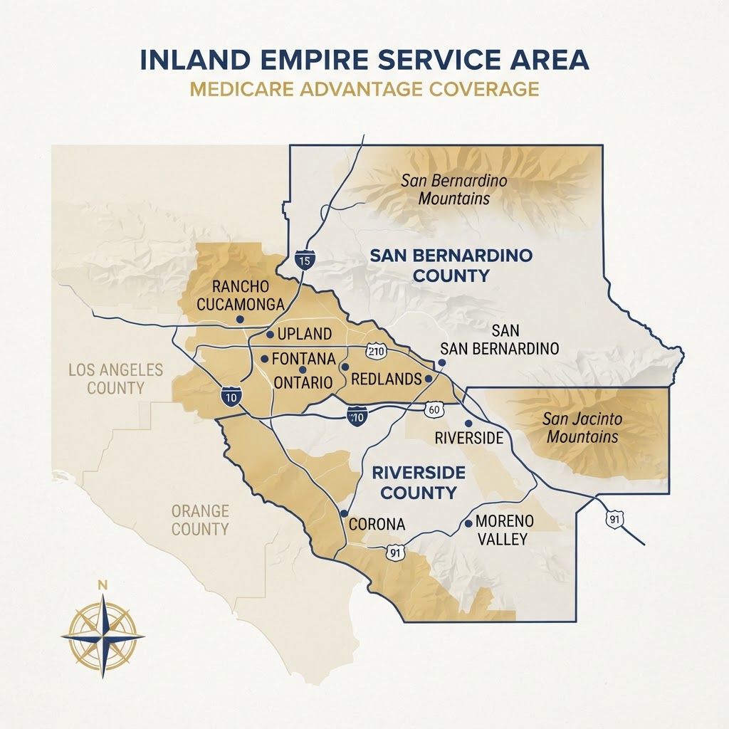 Inland Empire service area map