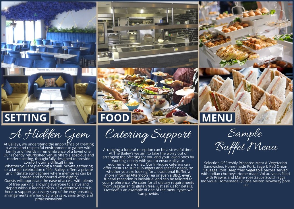 Bailey's Wakes - Setting, Food & Menu