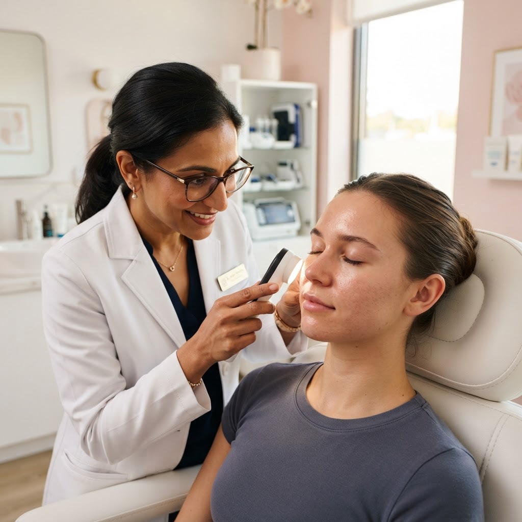 Consulta dermatológica para tratamiento de cicatrices de acné en Majadahonda