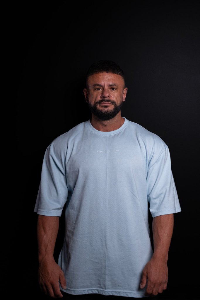 Amplified Oversized Weight Tee – Baby Blue