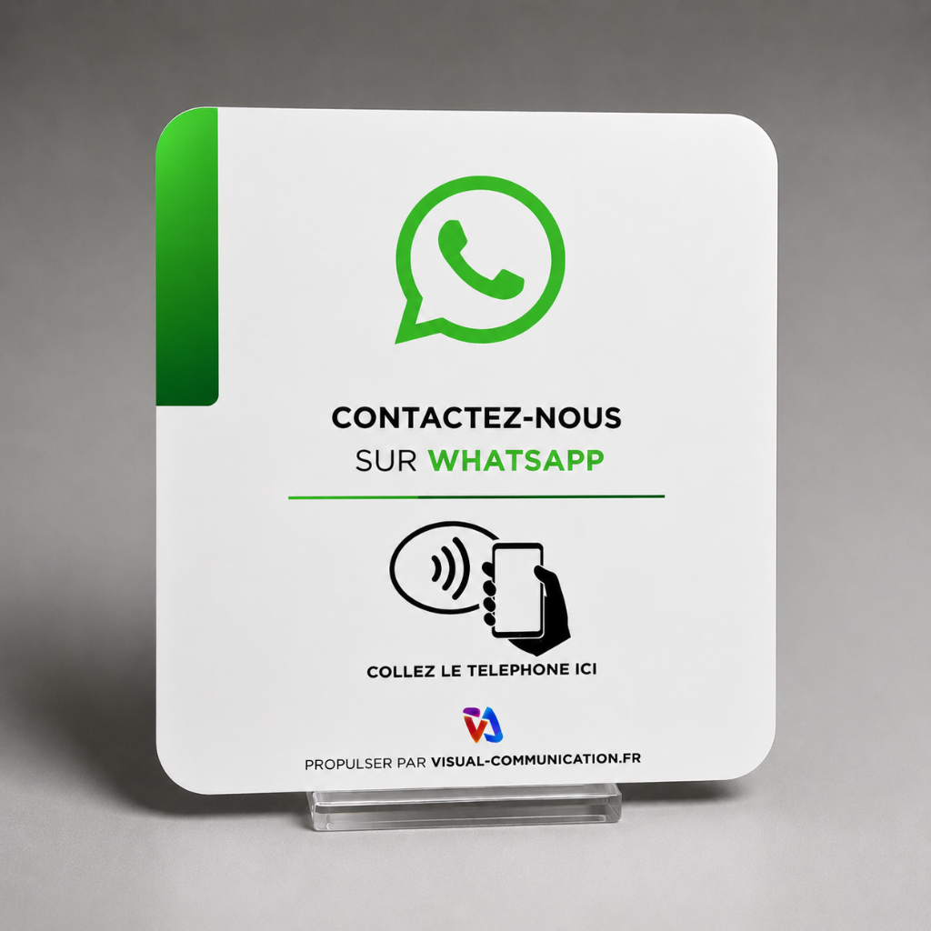 Plaque WhatsApp — Épuré