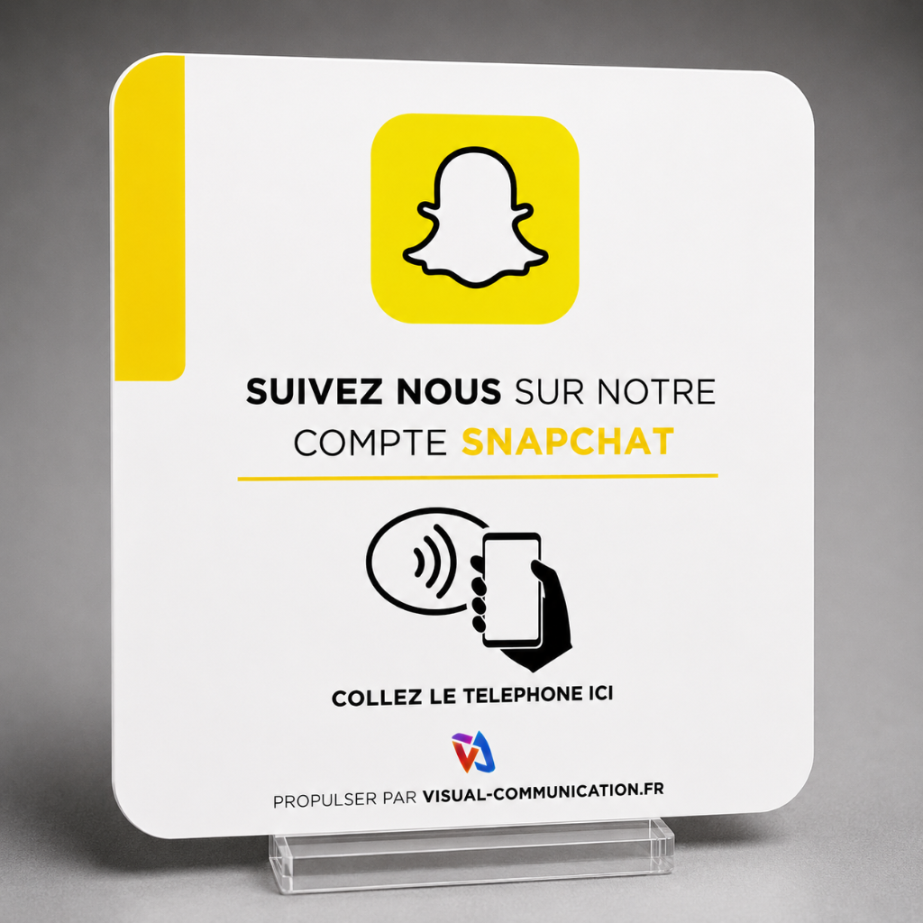Plaque Snapchat — Épuré