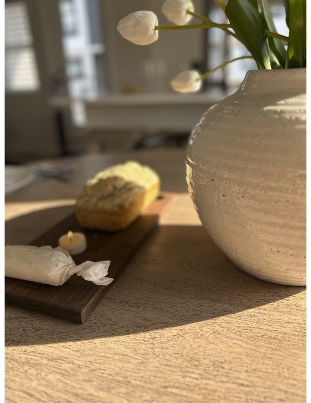 Fresh bread on a table