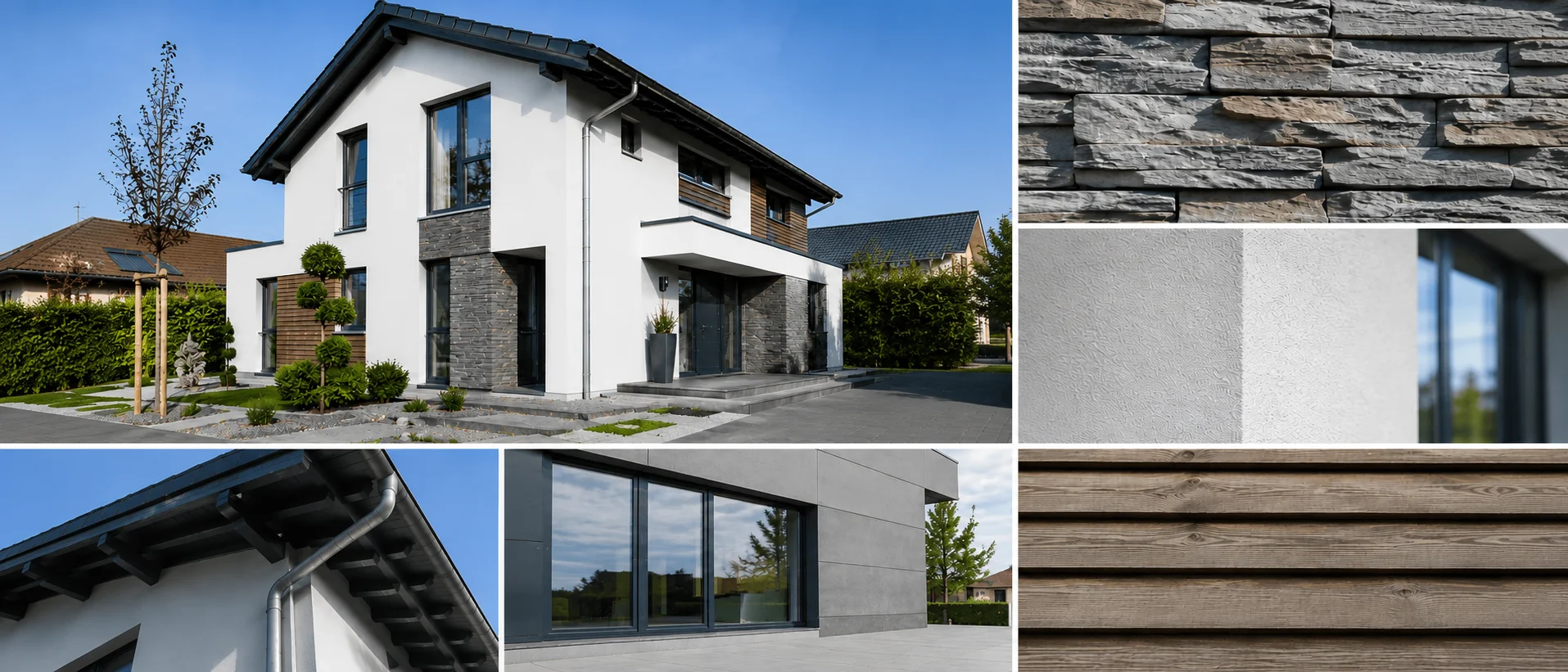 Moderne Hausfassaden Gestaltung mit Stein, Holz und Putz – Wissenswertes 2026