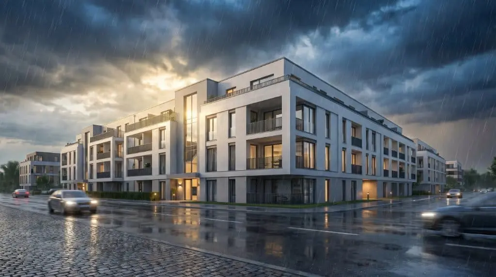 Moderne Wohngebäude dauerhaft vor Feuchtigkeit, Schlagregen und Fassadenschäden schützen. BauwerkPro entwickelt nachhaltige Systemlösungen für trockene und geschützte Gebäudehüllen.