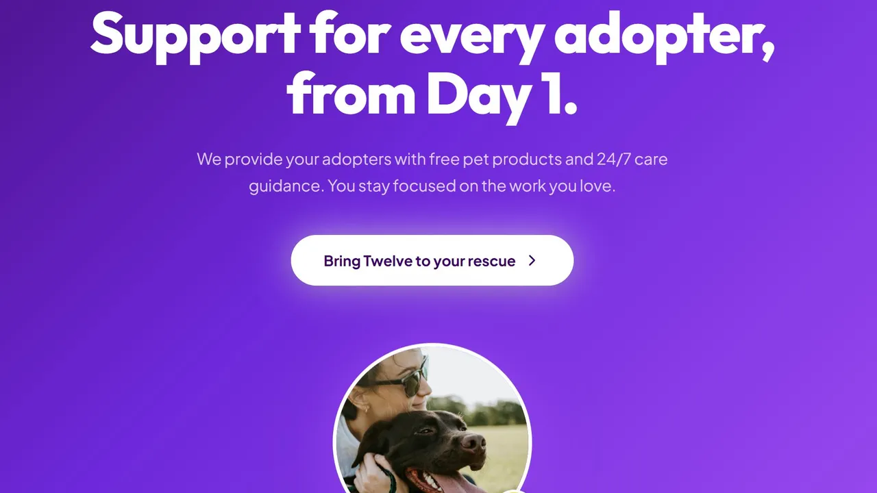 Pets Site template preview
