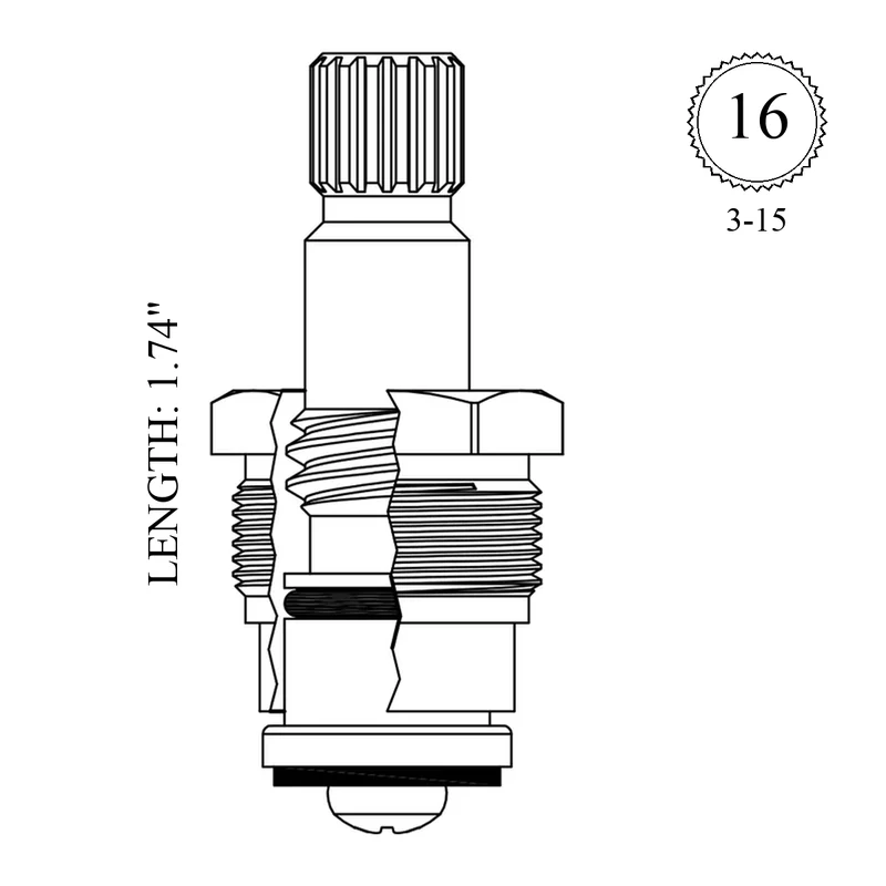 Milwaukee Faucets 5012 Replacement Stem Unit