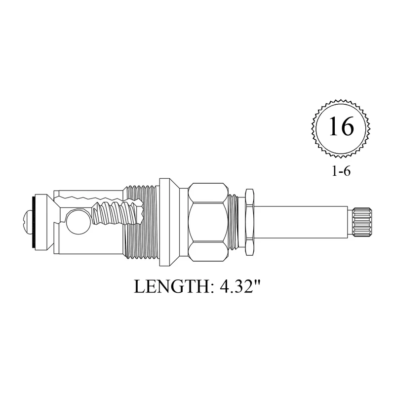 Central Brass SU-1559 Replacement Diverter Stem