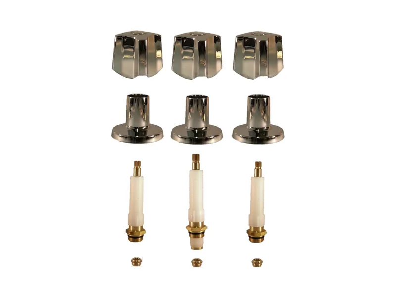 3-Valve Rebuild Kit for Kohler, Knob Handles with 404231 Stems (KO103)