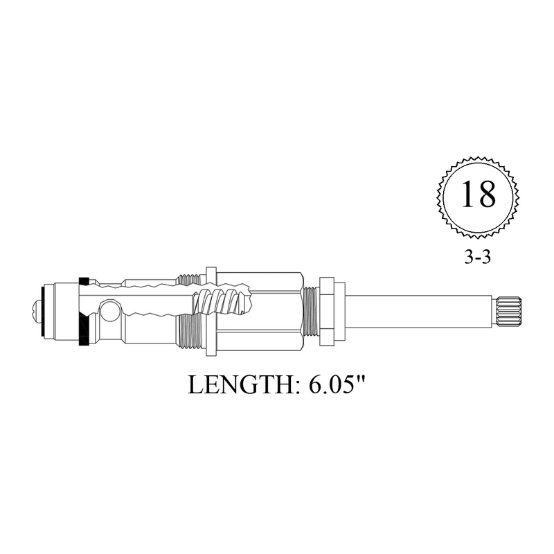 Briggs DIV509 Replacement Diverter Stem