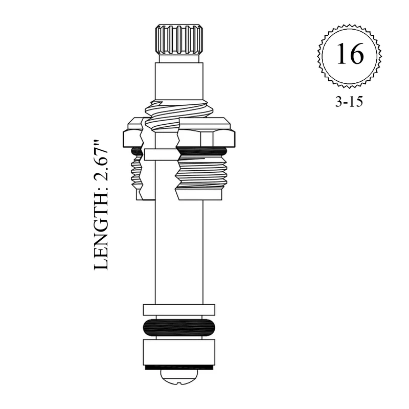 Eljer 490-6953-00 Replacement Stem Unit