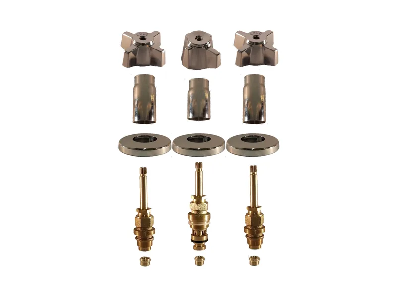 3-Valve Rebuild Kit for Sterling, Cross Handles with 407301 Stems