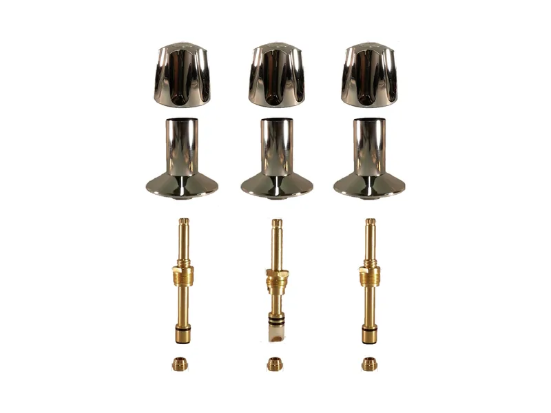 3-Valve Rebuild Kit for Harcraft, Knob Handles with 406001 Stems (HA213)