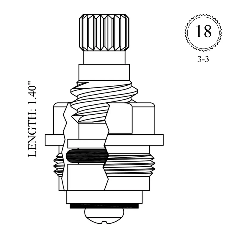 Briggs DIV10637 RH Replacement Stem Unit