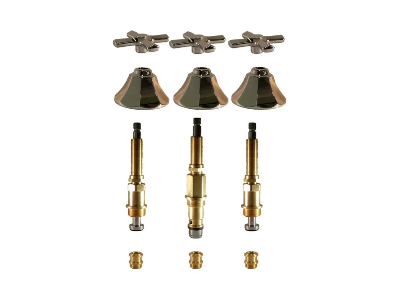 3-Valve Rebuild Kit for Briggs, Cross Handles with 417901 Stems (BR123)