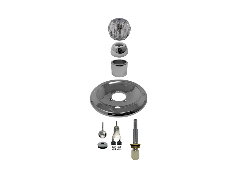 Single Valve Rebuild Kit for Delta, Acrylic Handles with DE1-70SS Cartridge